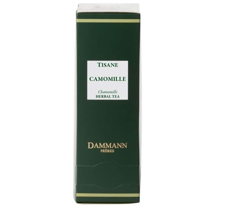 Dammann Freres Sachets, Chamomile Tea Bags, Premium Gourmet French Herbal Tea, Individually Wrapped, 21 Count (Single Pack)