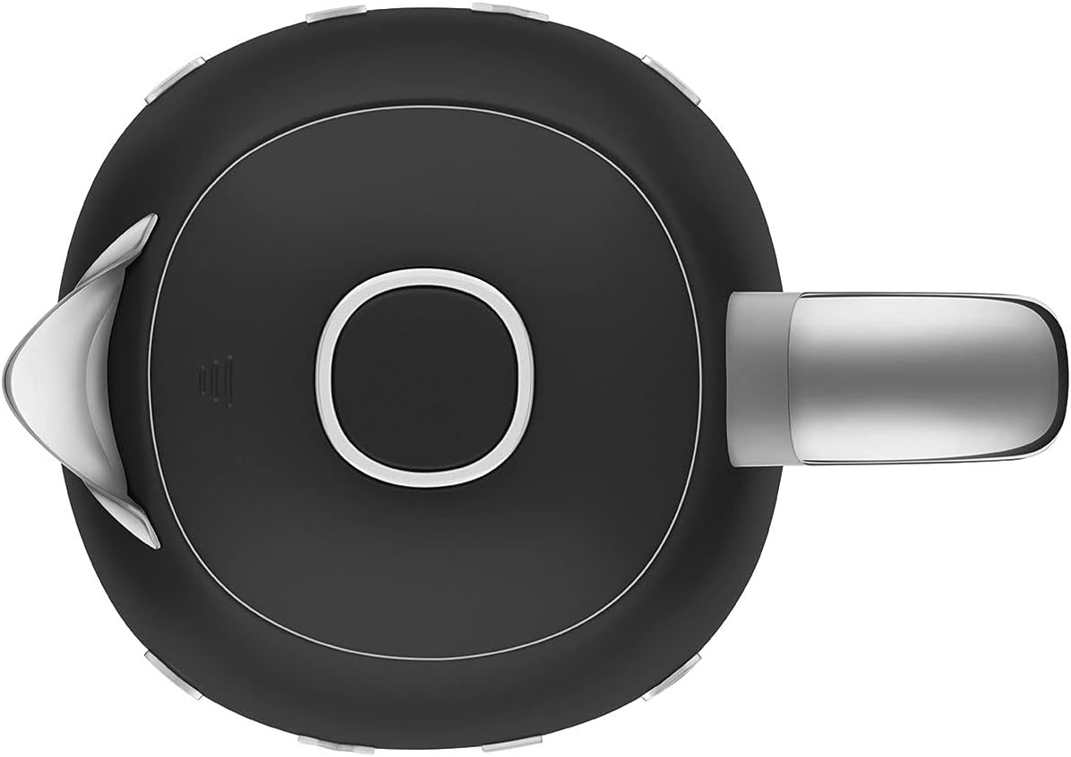 SMEG 50's Retro Style Electric Water Kettle with Automatic Shutoff, Removable Base, and Water Indicator, KLF03BLMUS, Matte Black