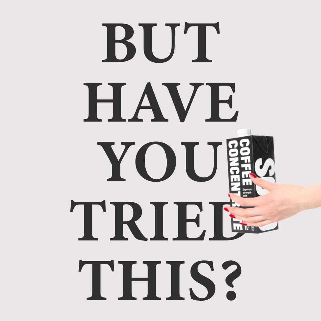 SOLO Cold Brew Coffee Concentrate - Colombian & Brazilian Arabica Blend - Ready-to-Drink Espresso Base for Iced Coffee, Lattes, and Cocktails - 20 Servings per Carton - 32 fl oz Shelf-Stable Carton