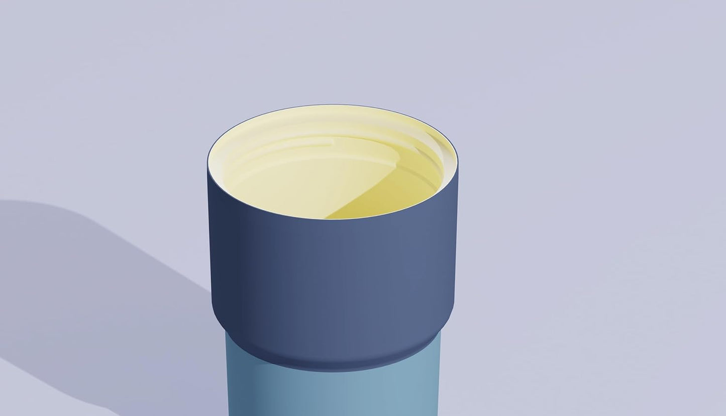 asobu Ultimate Stainless Steel Ceramic Inner Coating Coffee Mug with Double Walled Copper Lining Insulation, 12 Ounces (Blue)