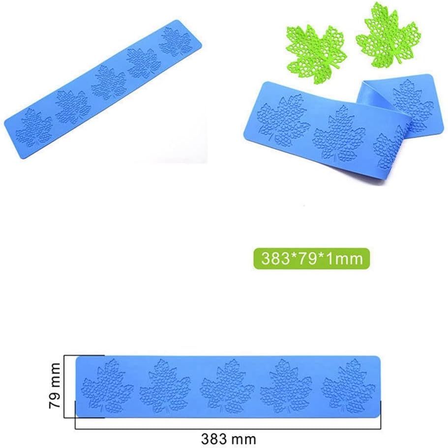 Leaf Mold, 3D Hollow Leaves Mold Silicone Fondant Candle Mold for Cake Cupcake Food Decorations