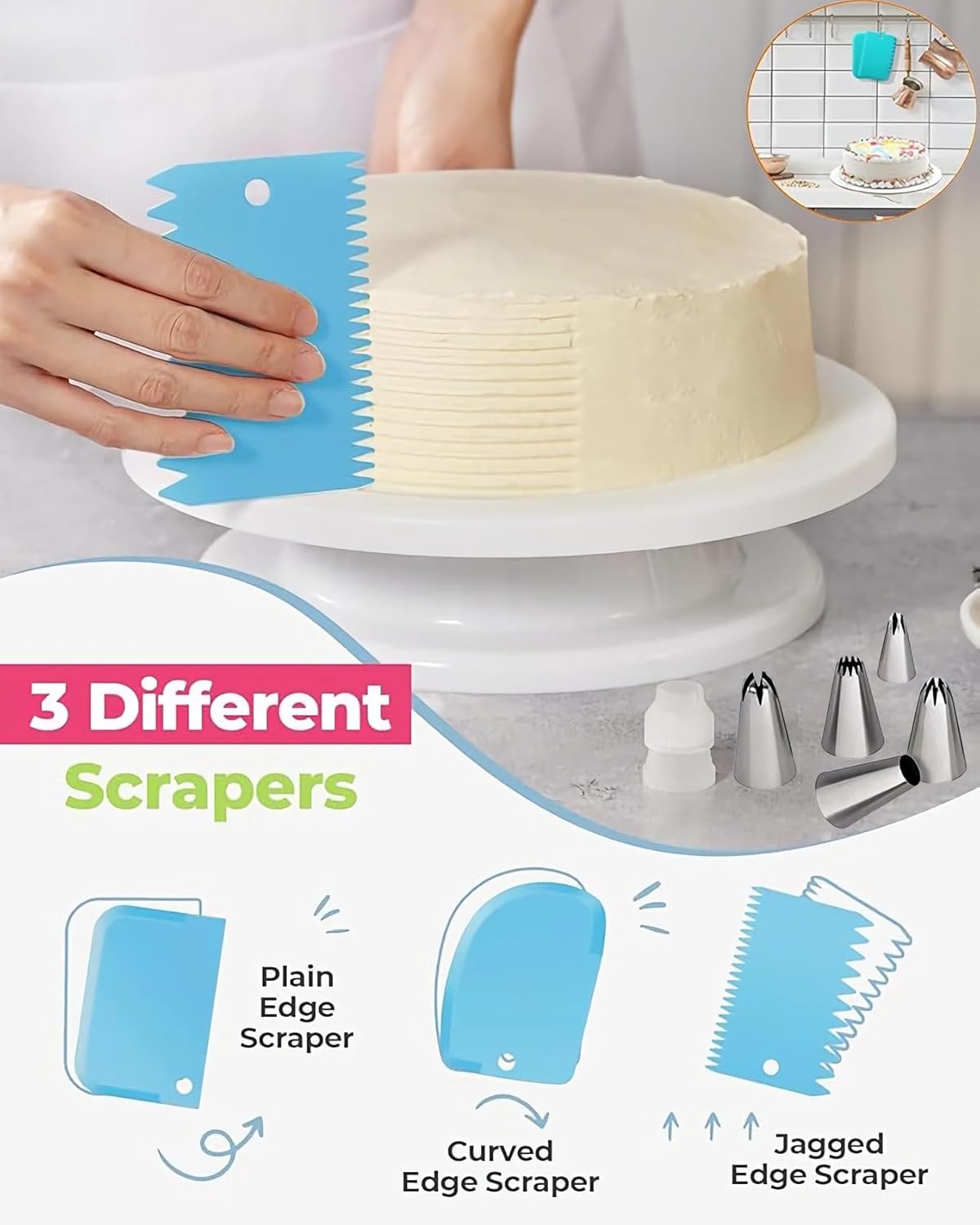 17 Pcs Extra Large Piping Tips,Stainless Steel Frosting Piping Kit,Professional Pastry Tips,Reusable Piping Bags and Decorate the frosting Nozzle,Frosting Icing Tips for Cupcakes, Cake,Cookie