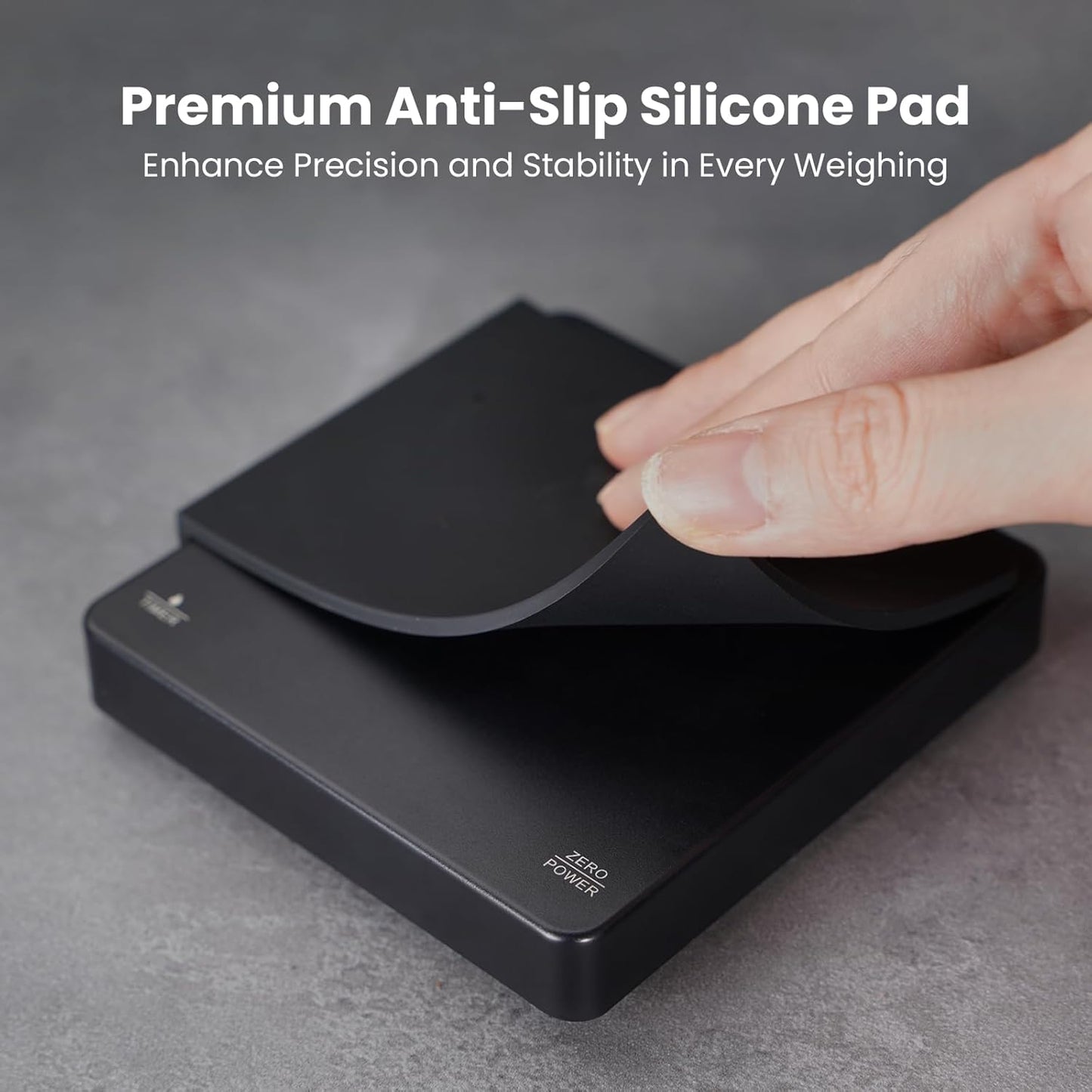 Mini Coffee Scale with Timer, Maestri House Rechargeable Espresso Scale, 2kg/0.1g Accurate Scale for Espresso and Pour-Over Coffee, Portable Digital Kitchen Scale with Automatic Timing-Black