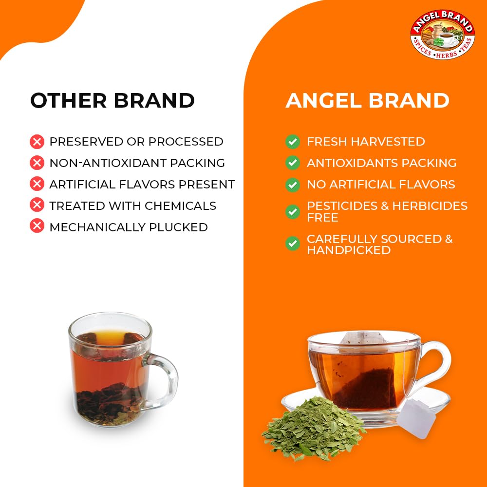 Angel Brand Moringa Tea Bags – 20 Tea Bags, Pack of 3 – Moringa Leaf Tea for and Refreshing Boost