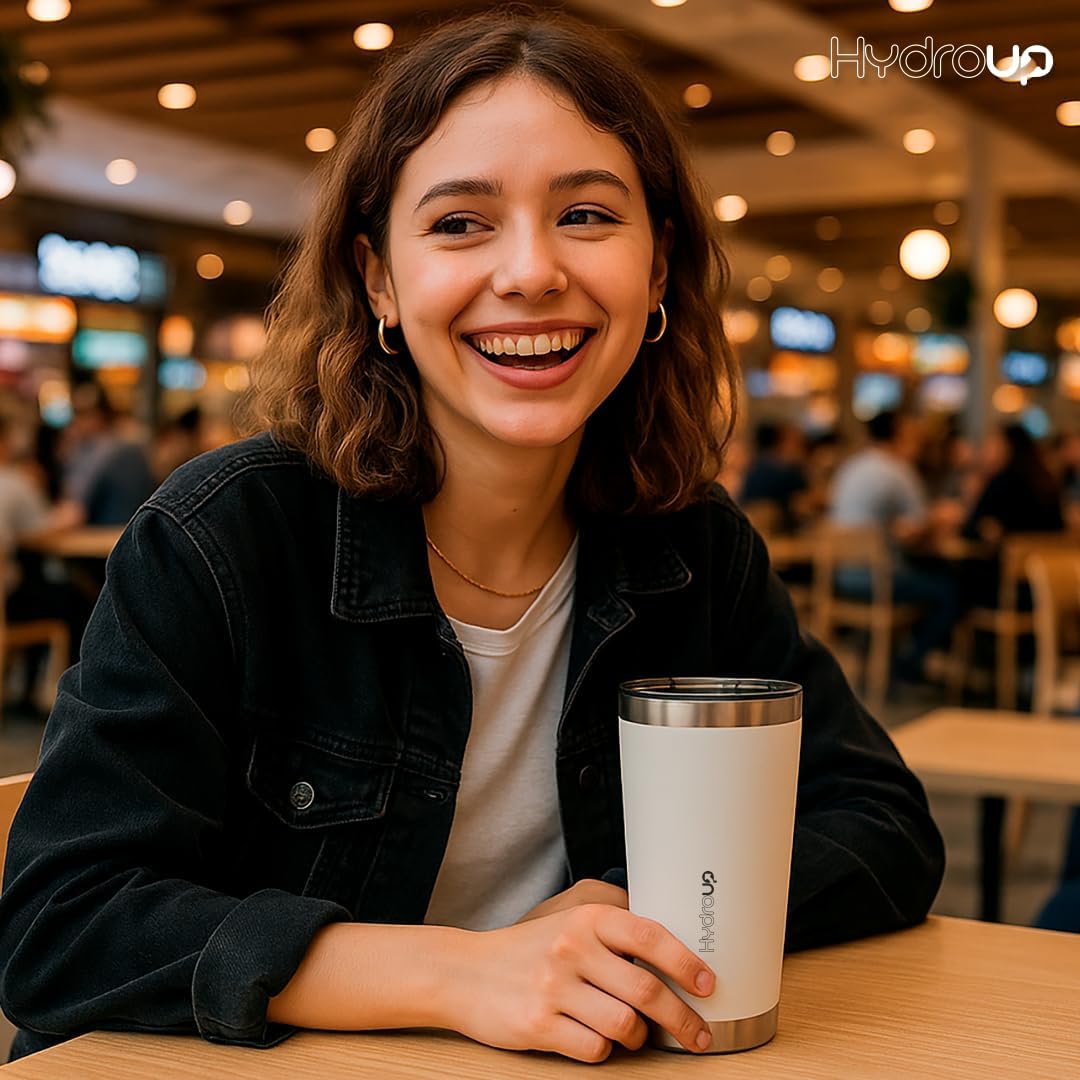 20 oz Tumbler Cup | Stainless Steel Insulated Coffee Mug with Lid | Coffee Travel Mug & Iced Coffee Cup | Leakproof Coffee Tumbler | BPA-Free Insulated Tumblers