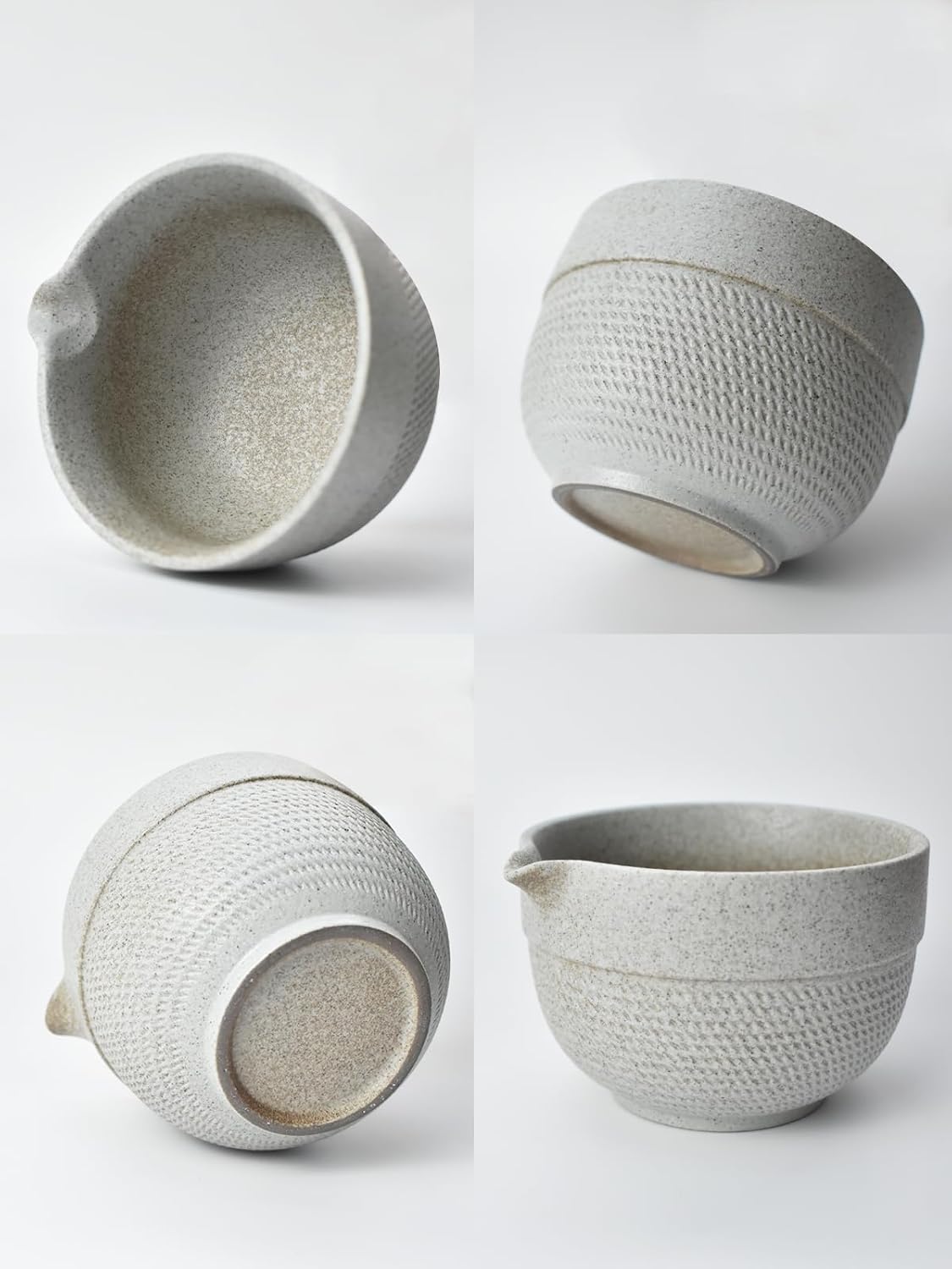 Matcha Tea Set – 4 Piece Traditional Japanese Matcha Kit with Pouring Spout Bowl, Whisk, Holder, Scoop & Guide – Ceramic Matcha Bowl for Authentic Tea Ceremony & Daily Ritual