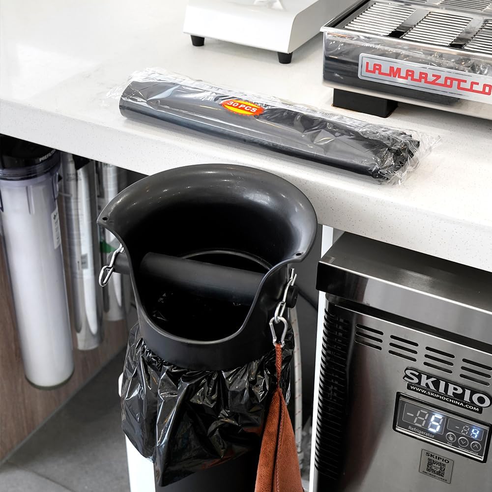 watchget 25-Pack Large Garbage Bags for Espresso Knock Box - Heavy Duty Liners for Commercial Floor Standing Coffee Dump Bins Essential Cafe Accessories