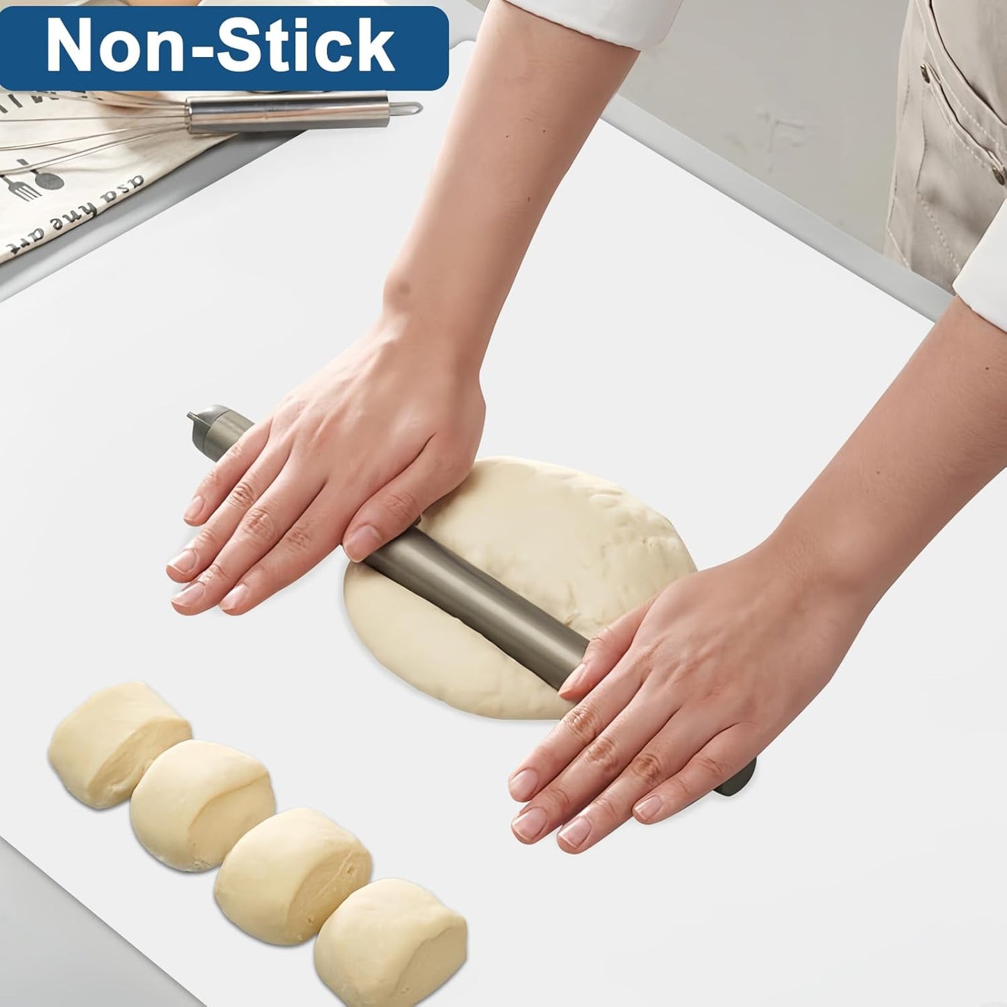 47.2"x23.6" Large Silicone Mat for Kitchen Counter, Heat Resistant Non-Slip Countertop Protector, Waterproof Silicone Craft Mat for Kitchen Island, Dark Gray