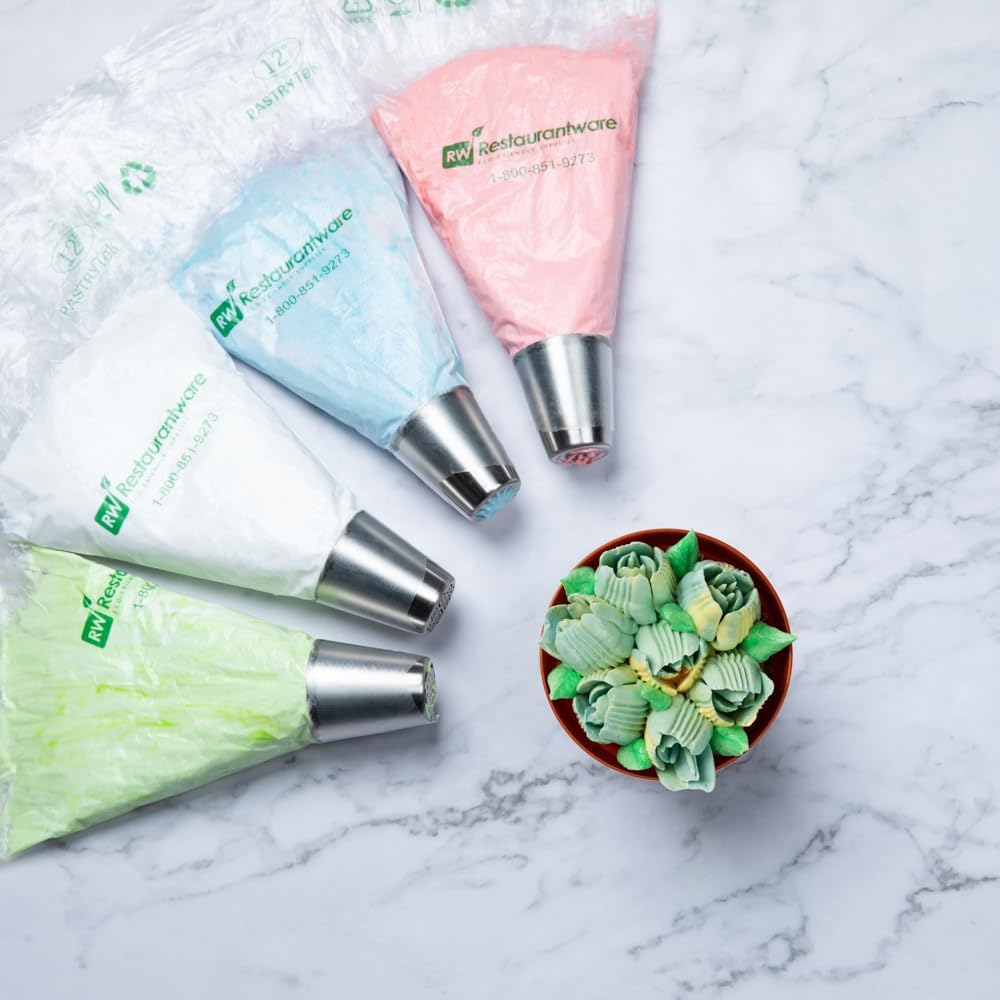 Restaurantware Pastry Tek Russian Piping Tip 1 Rose Cake Decor Piping Tip - #9 Corrosion-Resistant Stainless Steel Decorating Tip For Frosting Dishwasher-Safe Decorate Cupcakes Cakes or Cookies