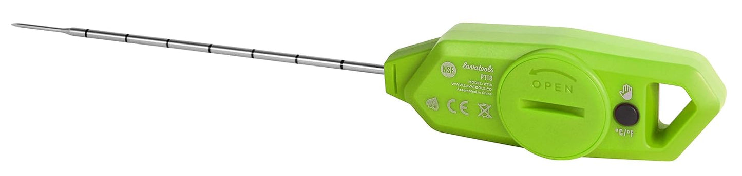 Lavatools PT18 Professional Commercial 4.5" Ambidextrous Backlit Digital Instant Read Meat Thermometer for Kitchen, Food Cooking, Grill, BBQ, Smoker, Candy, Home Brewing, and Oil Deep Frying