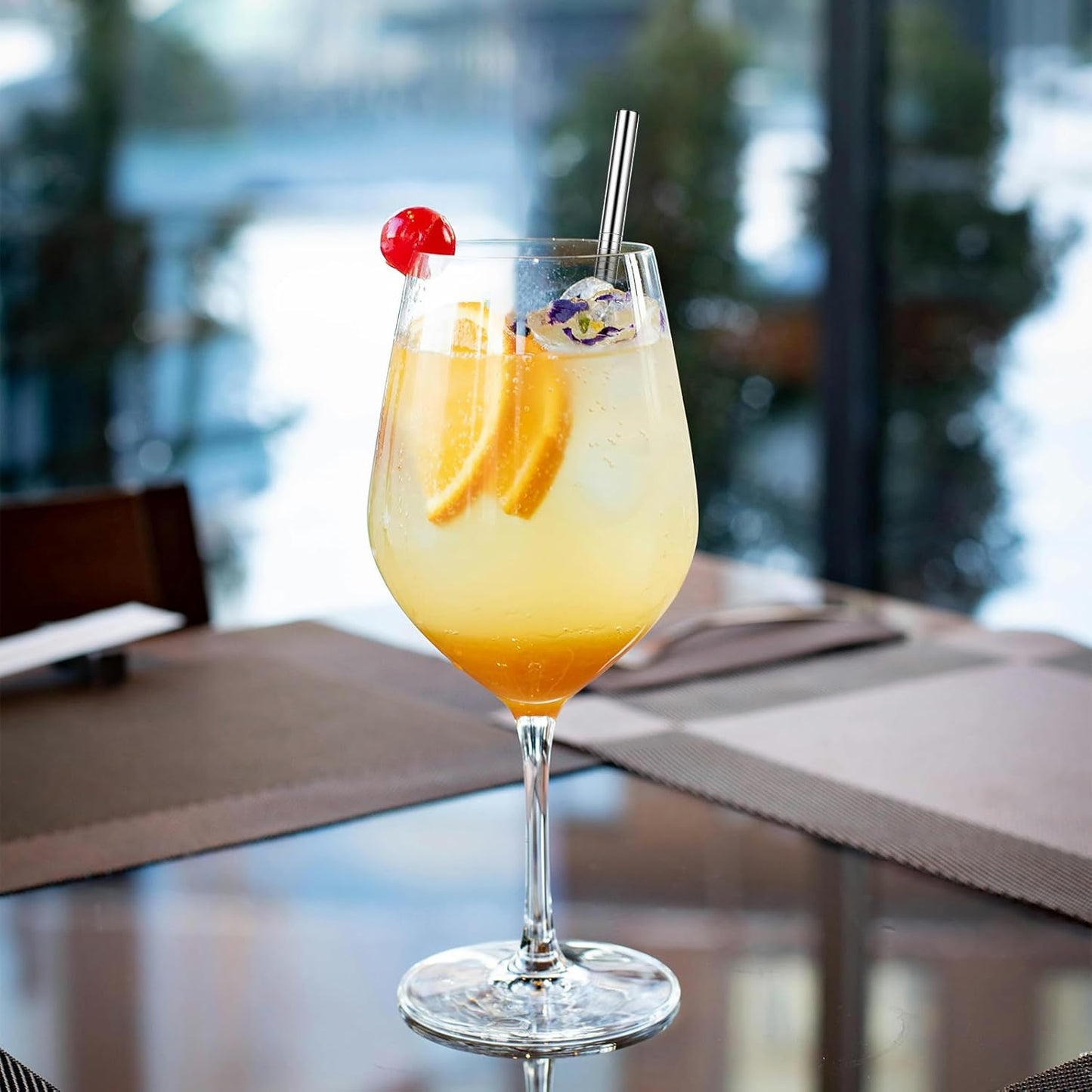 10 Pack 4.7 Inch Short Metal Cocktail Straws Reusable Stainless Steel Straws Drinking Straws Steel Straws Drinking with Cleaning Brush for Coffee Mugs, Small Glasses or Cups