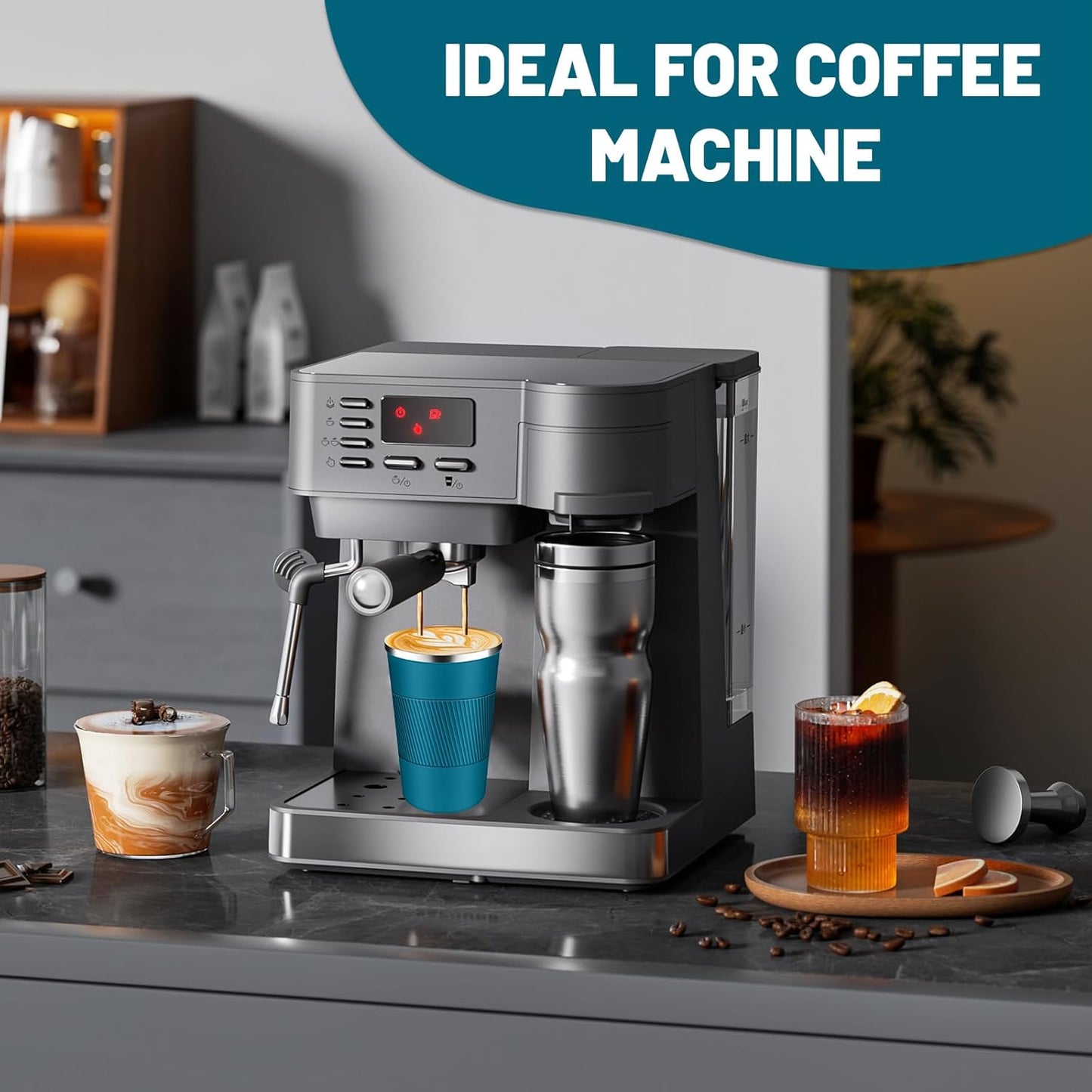 Insulated Coffee Tumblers with Flip Lid 12oz / 17oz, Stainless Steel Travel Coffee Mug Leak Proof, Vacuum Insulated Coffee Mug Reusable Cup, Keeps Cold and Hot for Coffee Tea