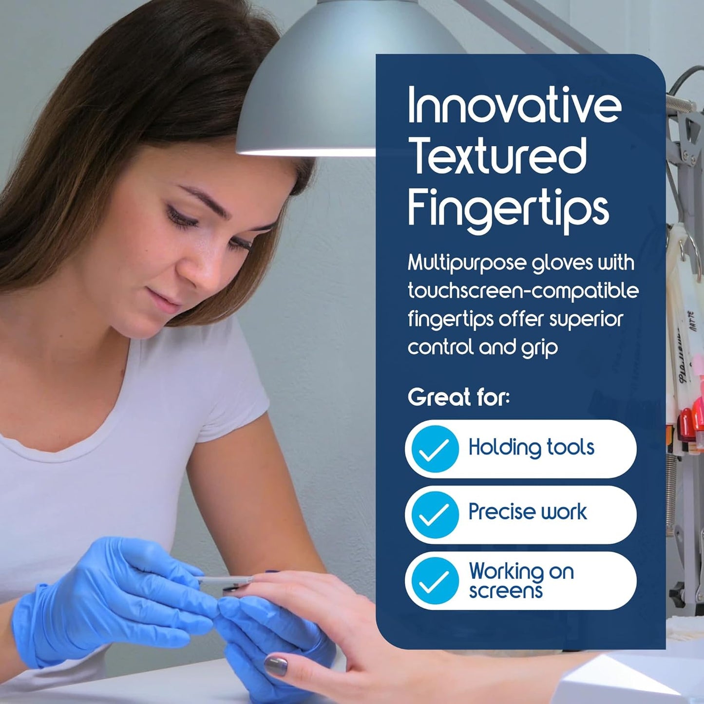 Inspire Nitrile-Vinyl Blend Exam Gloves - Disposable, Latex Free, Medical, Multipurpose for Cooking