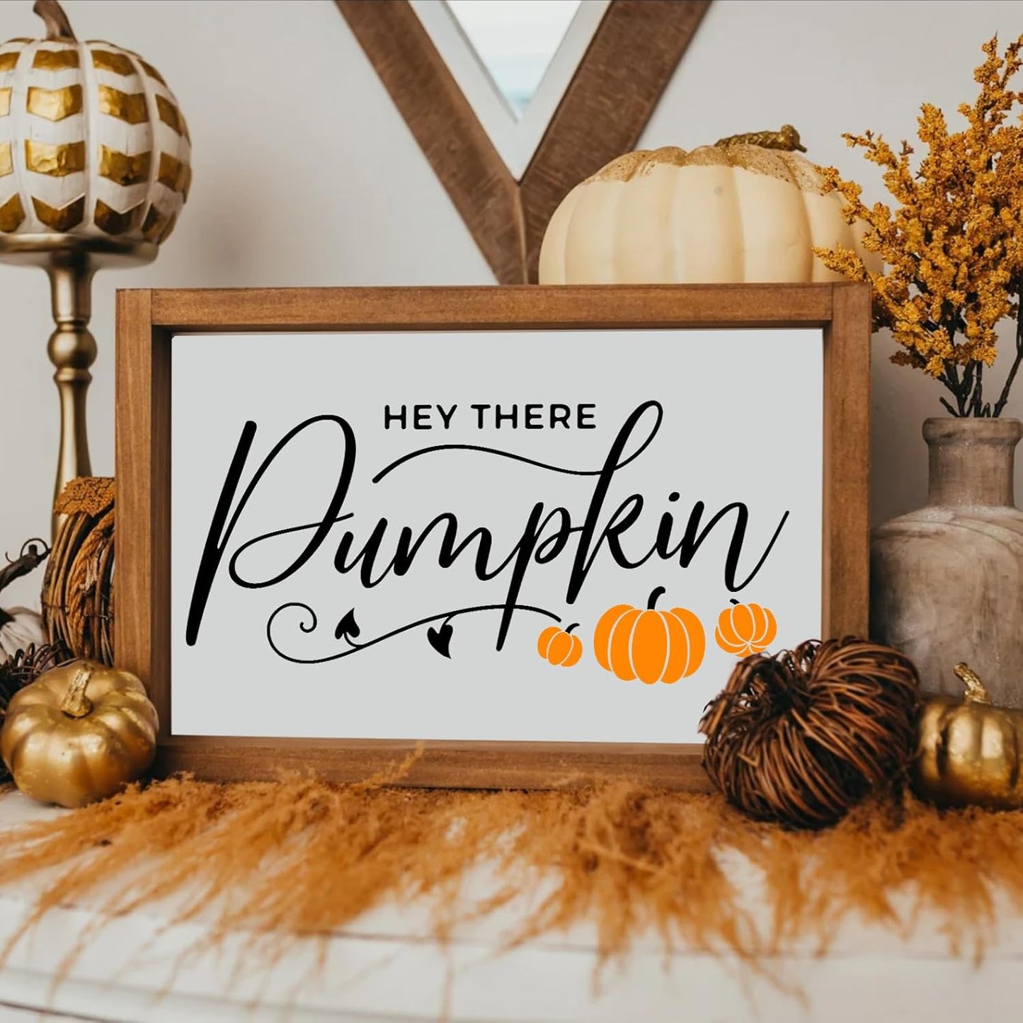 Fall Stencils for Painting on Wood Pumpkin Thanksgiving Stencil Reusable Hello Fall Stencils for Door Mats Porch Hanger Wood Sign Decor