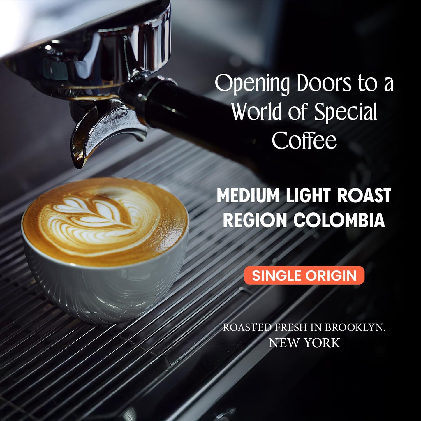 Colombia Ground Coffee, Single Origin Medium-Light Roast Coffee with Lemongrass, Tangerine & Floral Aromatic Notes, Colombian Specialty 12oz Bag, Suitable for Coffee Enthusiasts