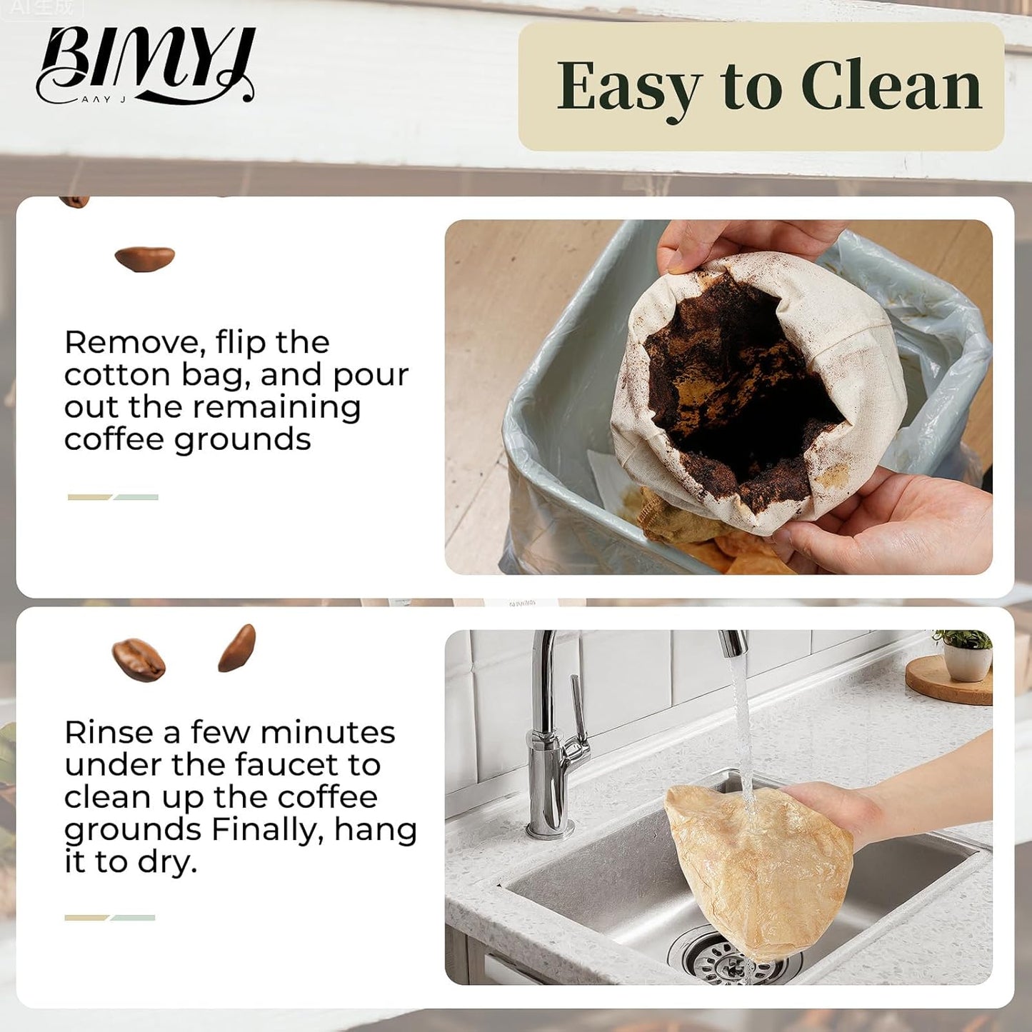 Reusable Cold Brew Bags & Cold Brew Coffee Bags Reusable - for Toddy Systems |11.8 inch Large 100% Natural Organic Cotton Cold Brew Filter Bags 2-Pack + 2 Bonus 304 Silver Spoons