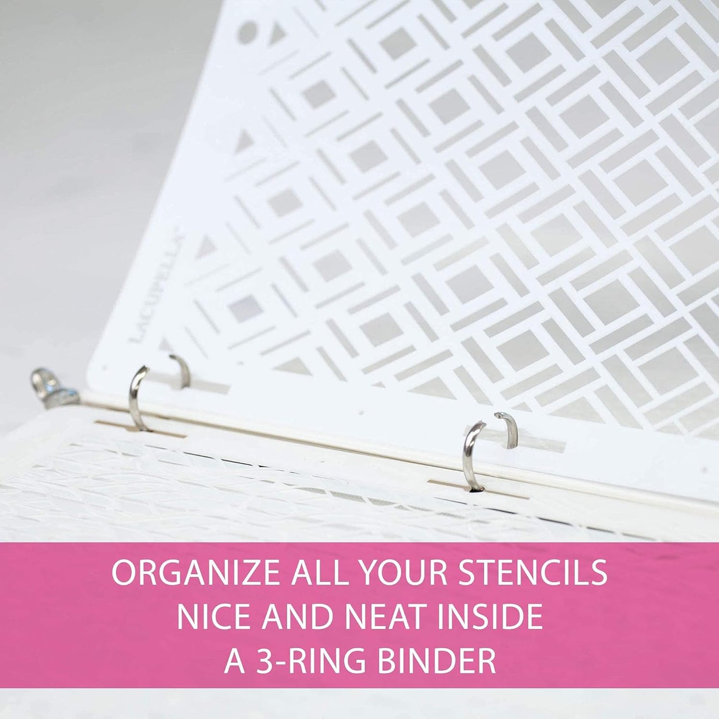 Cake Baking Stencil - Seamless Delicate Pattern for Decorating Tall Double Barrel Cake to Use with Buttercream, Royal Icing, Ganache, Paint, Airbrush (ORNA)