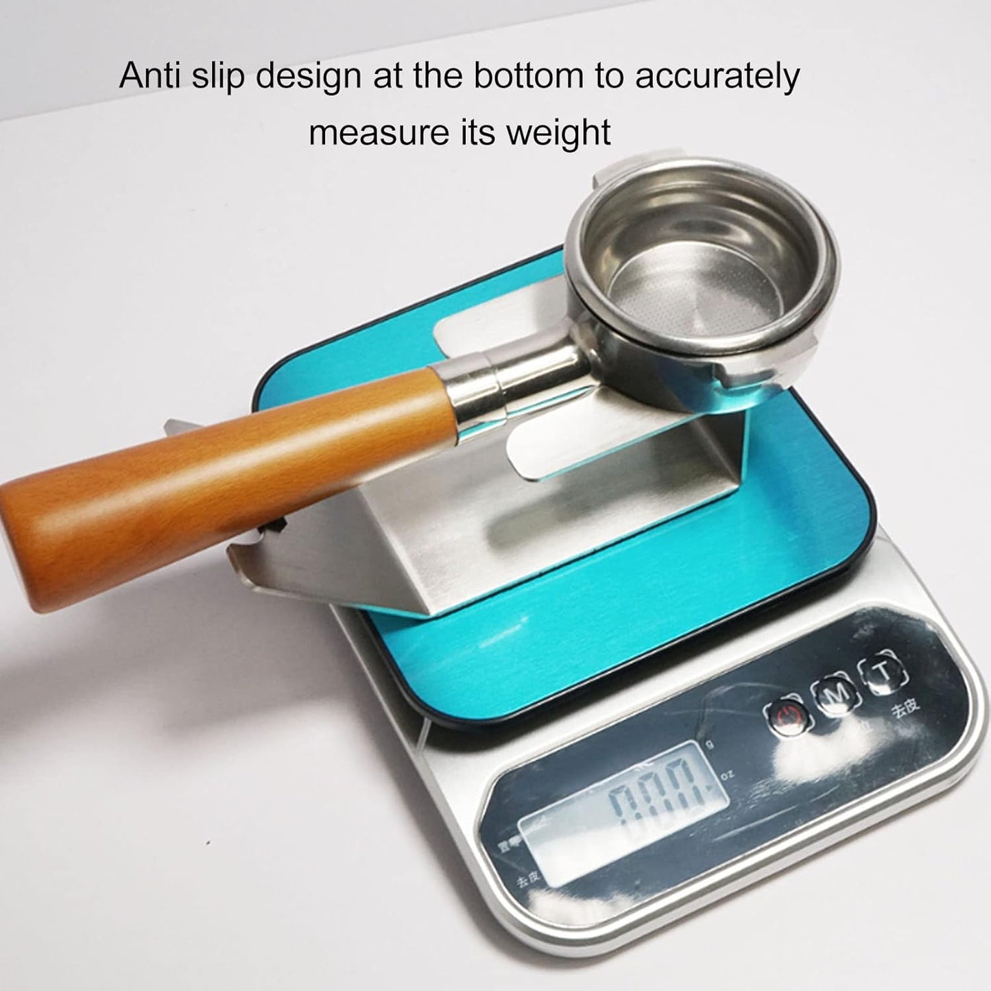 Coffee Portafilter Holder Sturdy Coffee Tamper Holder Stand, Bottomless Single Double Spout Coffee Tamper Holder Support Rack Silver for 51mm 53mm 54mm 58mm Espresso Portafilter