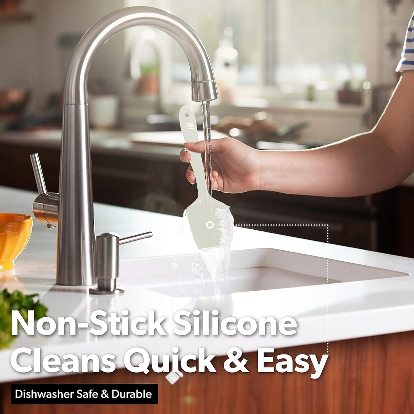 di Oro Living Silicone Spatula Set - Rubber Kitchen Spatulas for Baking, Cooking, & Mixing - 600°F Heat-Resistant & BPA Free Silicone Scraper Spatulas for Nonstick Cookware - Dishwasher Safe (Pastel)