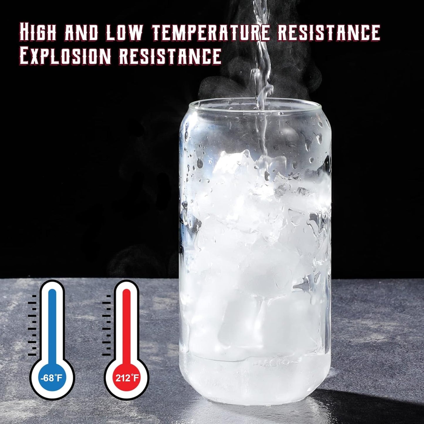 NETANY 16 Pack Glass Cups with Lids and Straws 16 oz, Personalized Customizable Glasses for Gift, Business, Drinking glasses set, Iced Coffee Cup, Cute Aesthetics Tumbler for Tea, Homemade Drinks