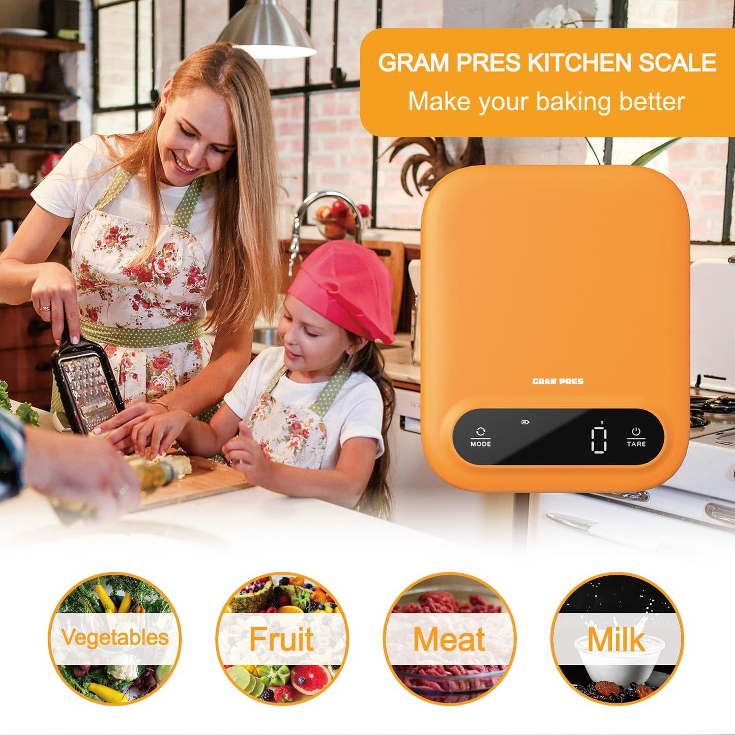 Digital Food Scale 11lb/0.01oz, Kitchen Scales Digital Weight Grams and Oz for Weight Loss, Baking and Cooking,LED Display