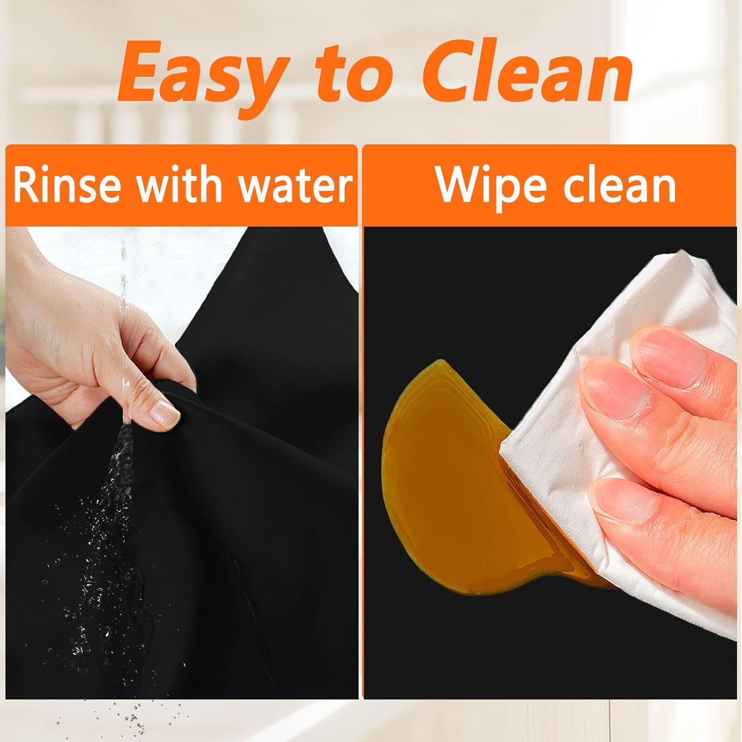 23.62"x15.74"(60cmx40cm) Countertop Protector Mat, Silicone Mats for Kitchen Counter, Cuttable Heat Resistant Mats for Counter, Waterproof Silicone Kitchen Island Protector Mat(2Pack, Semitransparent)