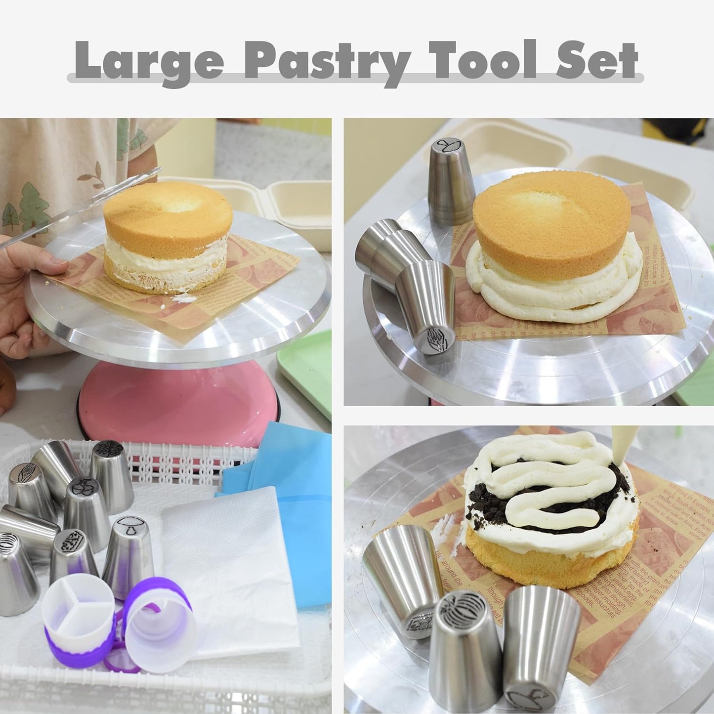 Thanksgiving Icing Piping Tips frosting kit Cake Decorating Tools disposable and Reusable Piping Bags Couplers Kit