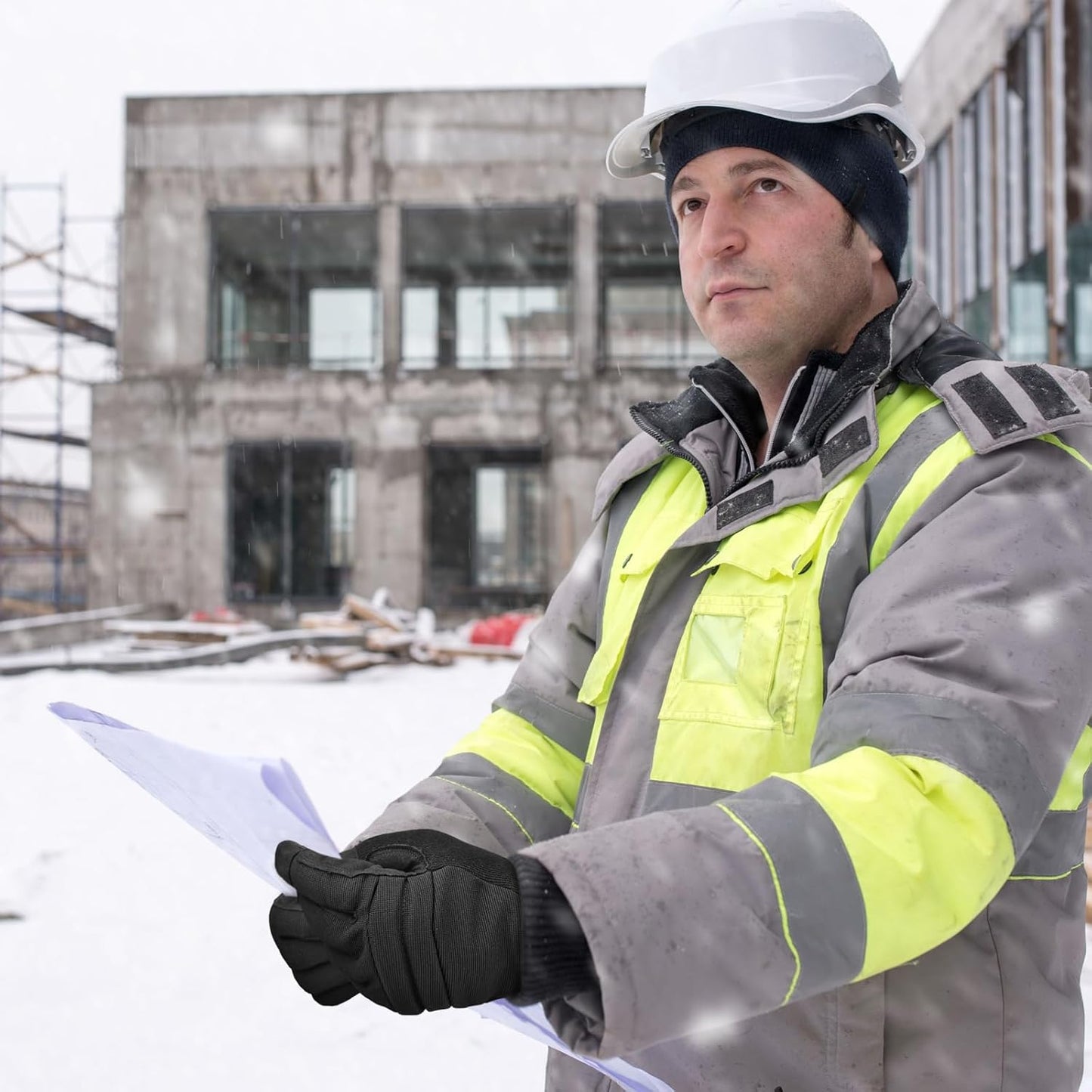 KAYGO Insulated Mechanic Work Gloves,KG127W Winter Thermal Safety Work Gloves for Men and Women, Double Lining,Heavy duty,Improved dexterity,Excellent Grip,Ideal for outdoor jobs,M