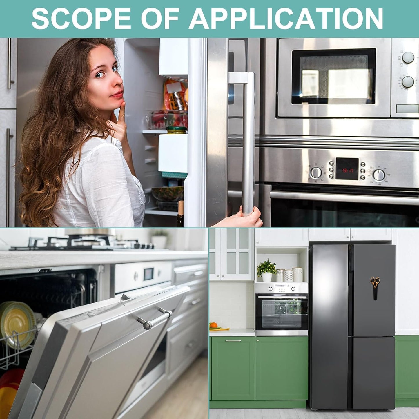 uxcell 2 Pcs Magnetic Scissor Holder, 7.48" x 3.46" Plastic Scissors Cover Durable Waterproof Protector Portable with Round Magnetic Absorber for Kitchen Shears, Black