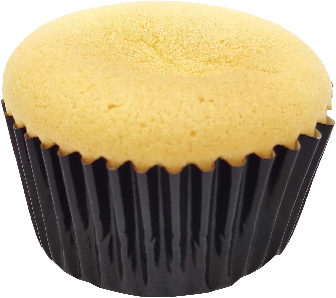 Standard Black Foil Cupcake Liners Muffin Baking Cups for Party and More, 100-Count