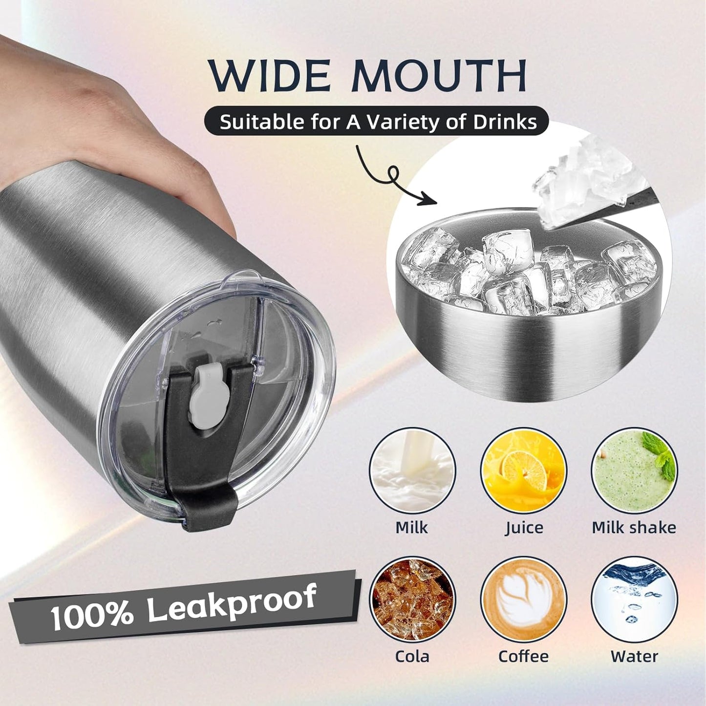 MEZMUT 20oz Coffee Tumbler with Lid and Straw Double Wall Vacuum Insulated Cup Stainless Steel Travel Mugs Insulated for Hot and Cold Leakproof Powder Coated Tumbler for Indoor and Outdoor