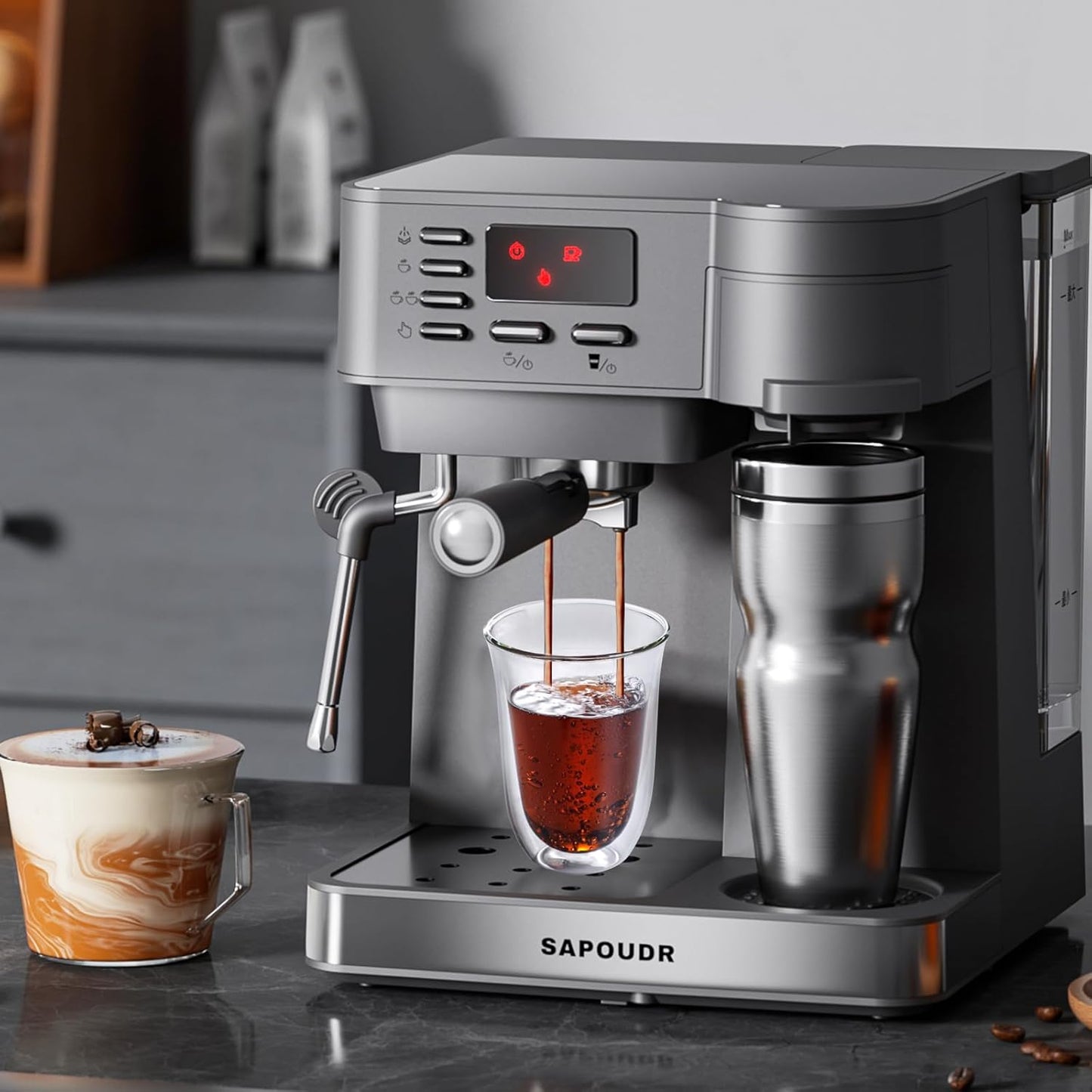 12OZ Large Double Wall Glass Cups, Clear Mugs, Espresso Cups Set of 2 Clear Expresso Shots Cup, Double Wall Insulated Espresso Mugs, Tazas de Cafe Expreso, Microwave Dishwasher Safe 330ML