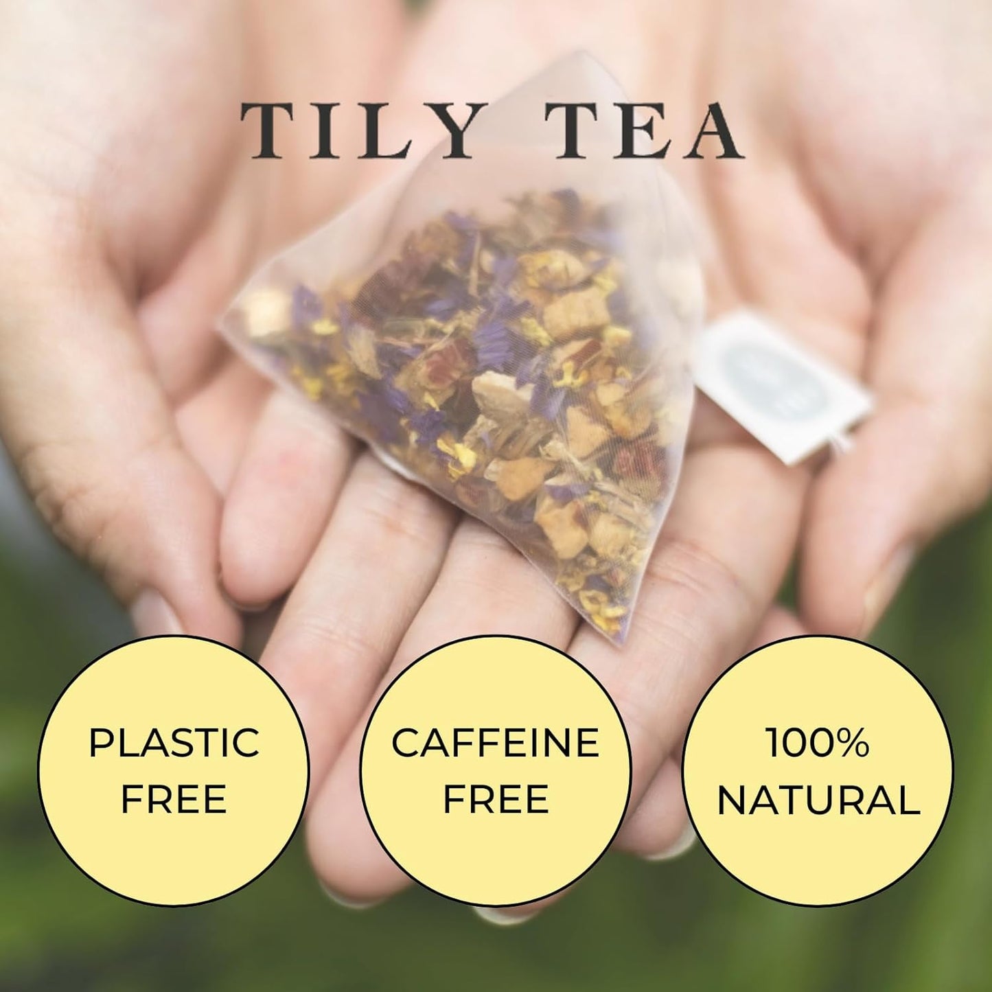 Tily Tea Morning Shine Breakfast Tea - Natural Herbal Tea for Focus and Energy - Ginger and Gingseng - Caffeine Free - 10 Plastic-Free Tea Bags