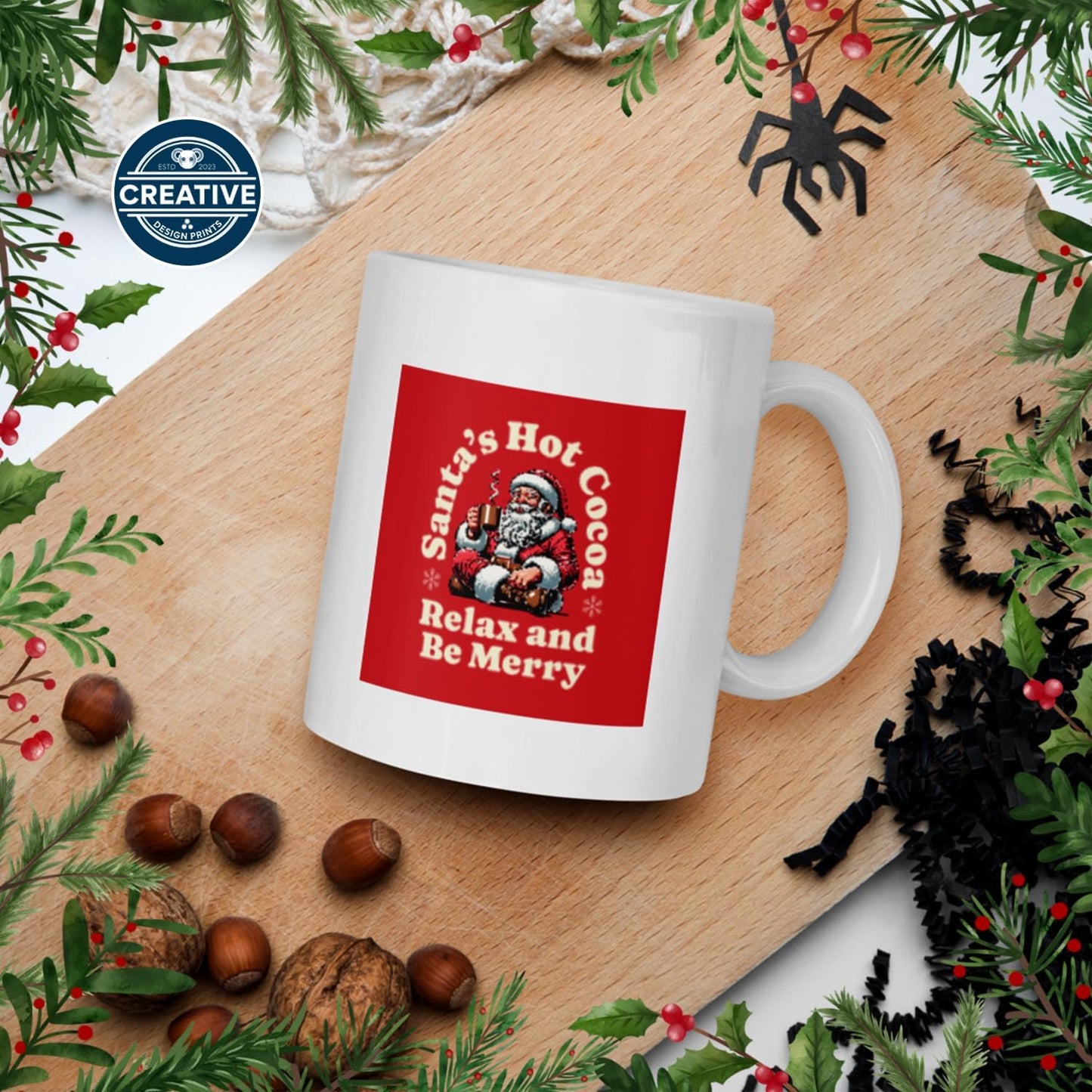 11 OZ Novelty Coffee Mugs - Christmas Gift (Christmas-themed hot chocolate.)