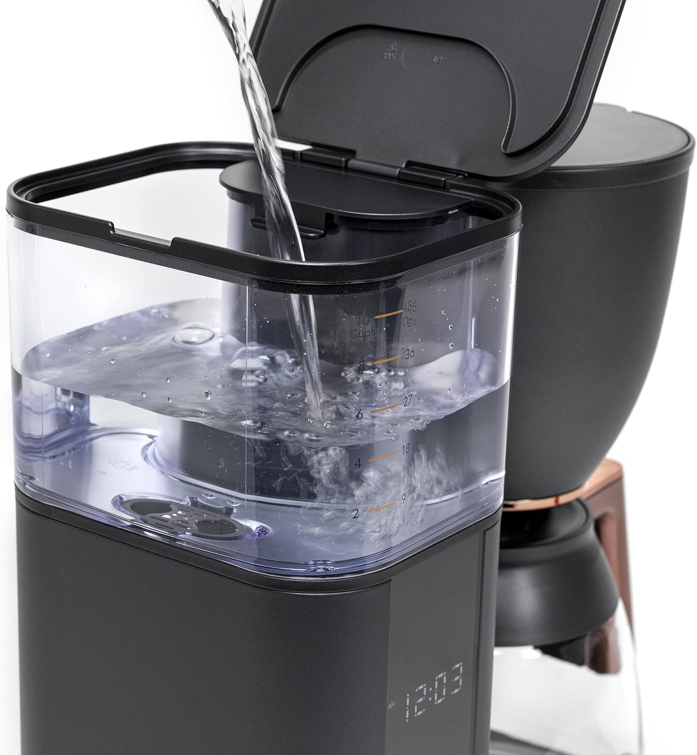 Café Specialty Drip Coffee Maker | 10-Cup Glass Carafe | WiFi Enabled Voice-to-Brew Technology | Smart Home Kitchen Essentials | SCA Certified, Barista-Quality Brew | Matte Black (Renewed)