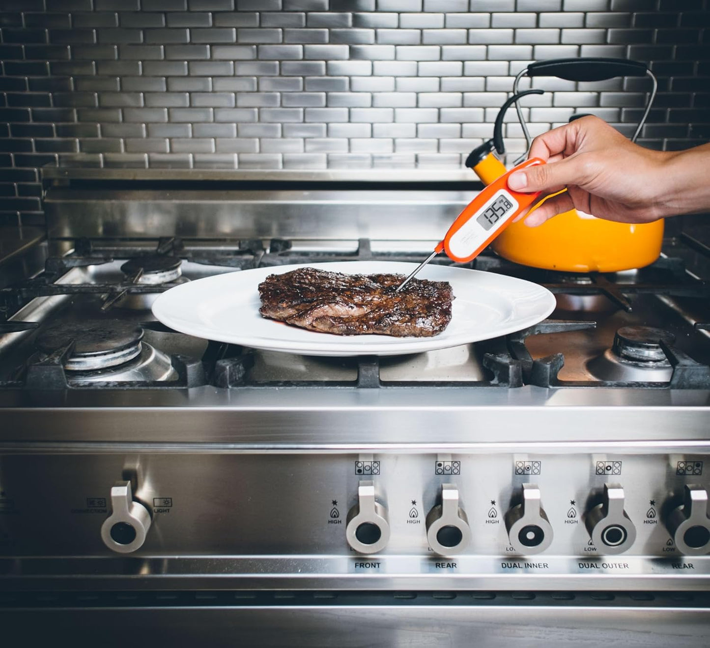 Lavatools Javelin® Ultra-Fast 2-Second Digital Instant Read Meat Thermometer for Grill and Cooking, 2.75" Probe, Compact Foldable Design, Large Display, IP65 Water Resistant, NSF Certified – Sesame