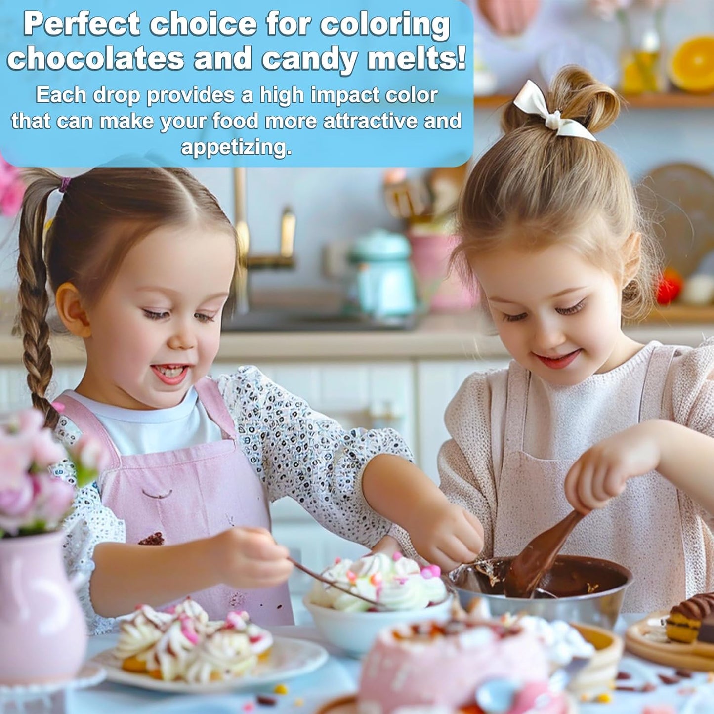 Oil Based Food Coloring - 8 Colors Upgraded Food Coloring for Chocolate, SigWong Oil Based Food Dye for Cake Decorating, Baking, Cookies, Icing Frosting, Fondant - 0.25 Fl.Oz/Bottles