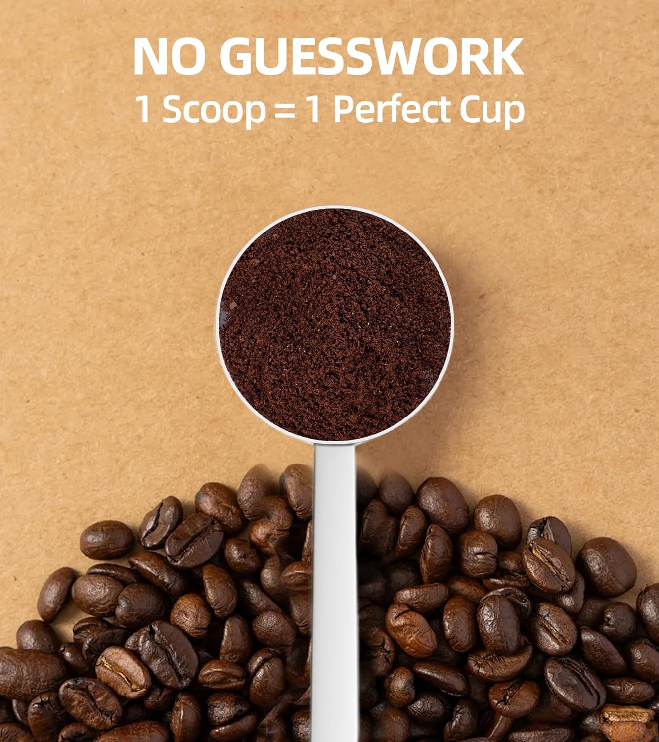 304 Stainless Steel Coffee Measuring Scoop, 9inch Long Handled 2 Tablespoon Coffee Scoop for Ground Coffee, Protein Powder, Baking, Hanging Hole