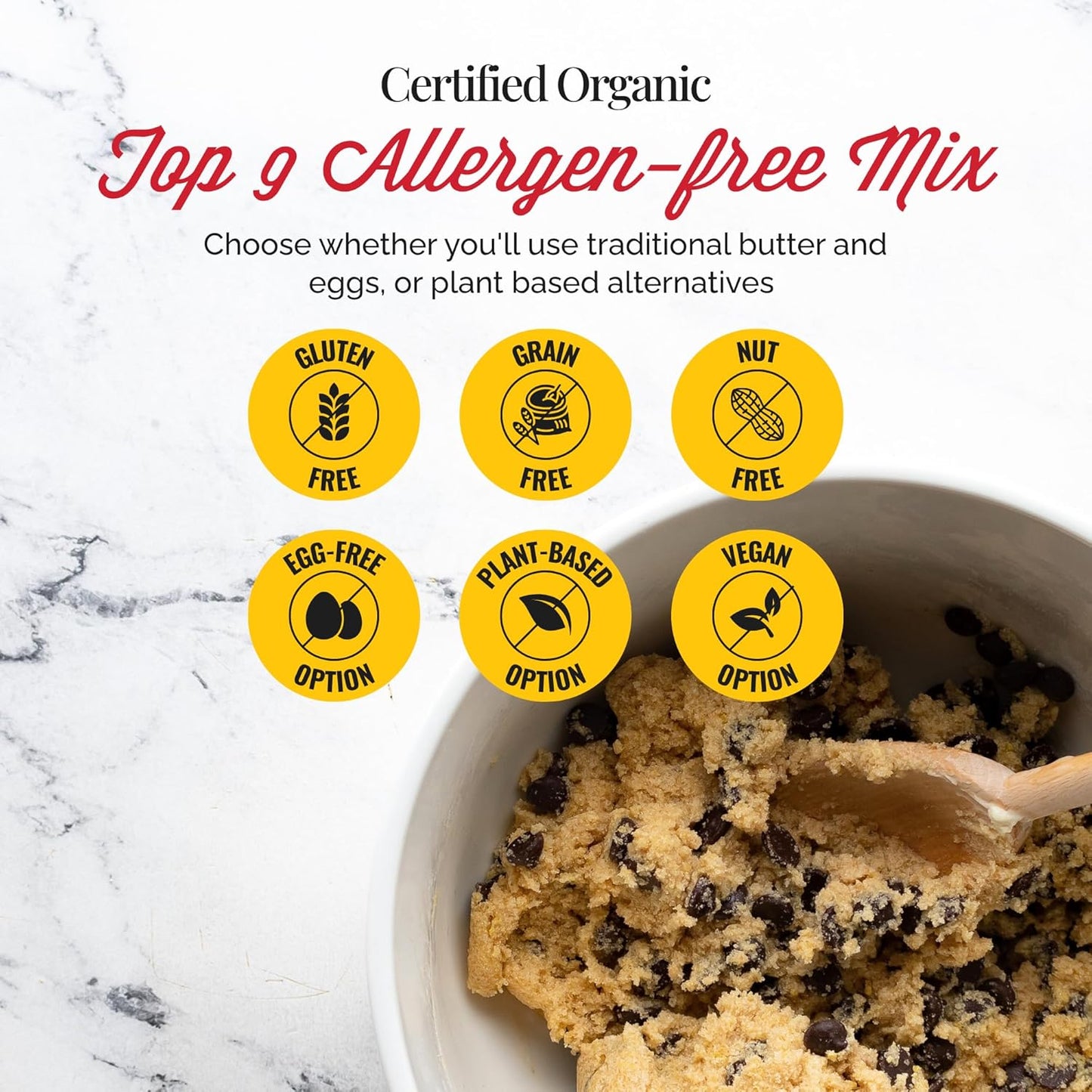 Otto's Naturals Grain-Free Ultimate Cookie Mix, 12.2 Oz., Top 9 Allergen-Free, Organic Cassava Flour, Gluten Free, Non-GMO, Vegan, Plant-Based