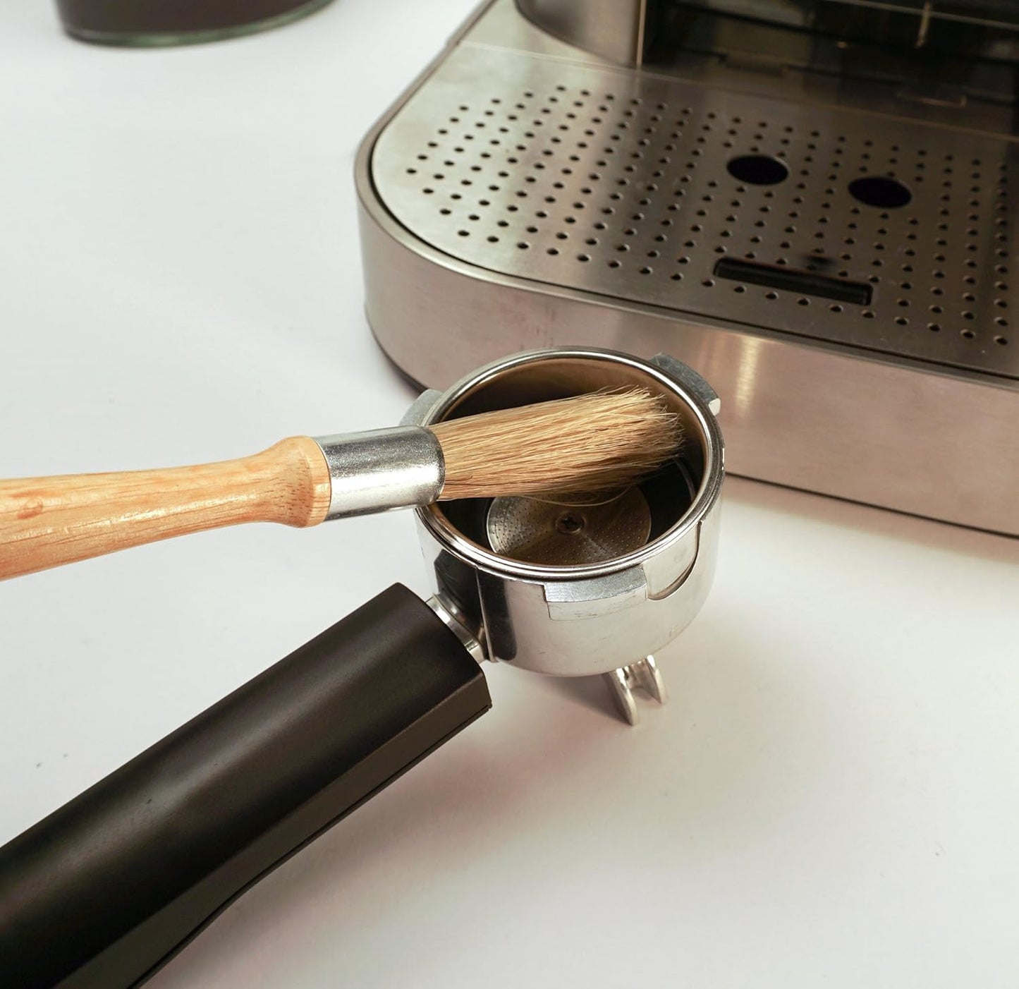 RSVP International Espresso Coffee Kitchen Cleaning Tool, Utility Brush, Stainless Steel
