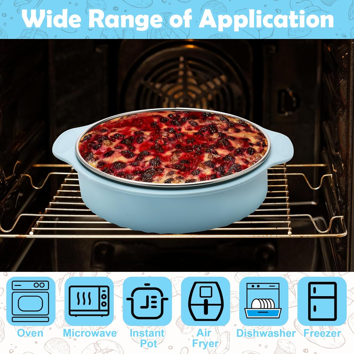 9 Inch Springform Pan with Silicone Pan Protector, 304 Stainless Steel Nonstick Leakproof Springform Cake Pan with Removable Bottom with 50pcs Parchment Paper