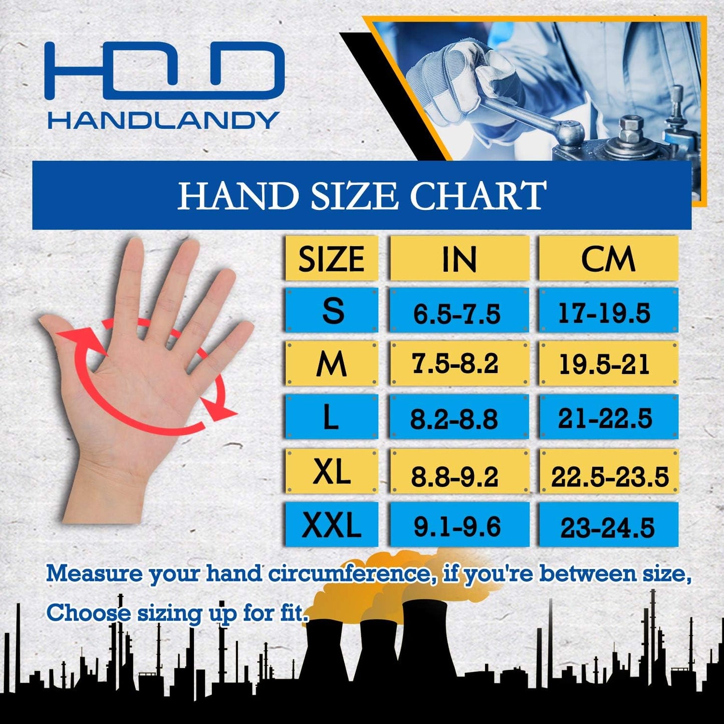 HANDLANDY Work Gloves for Men & Women, Utility Mechanic Working Gloves Touch Screen, Flexible Yard Work Gloves