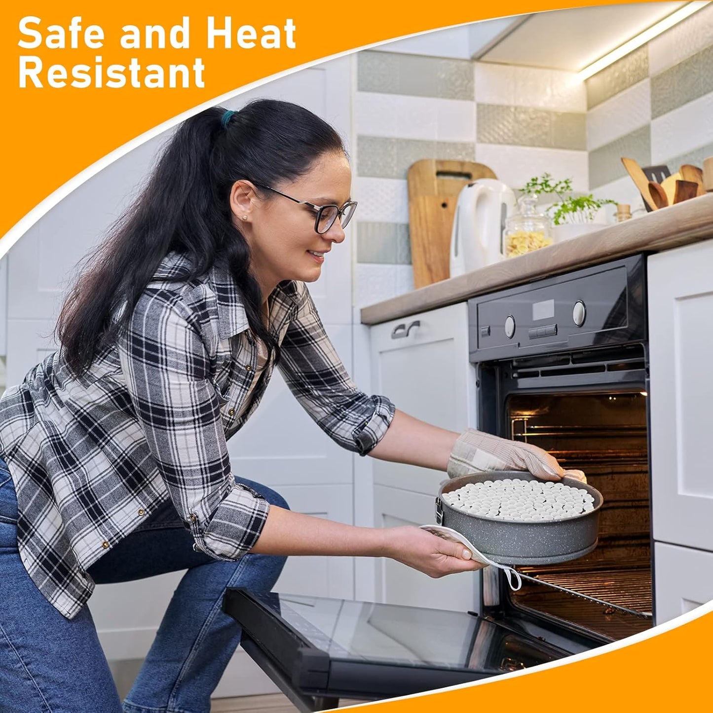 Tessco Pie Weights for Blind Baking, 3.2 lb Ceramic Pie Weights Beads to The Rim Crust Reusable Ceramic Stoneware with Plastic Container(White)