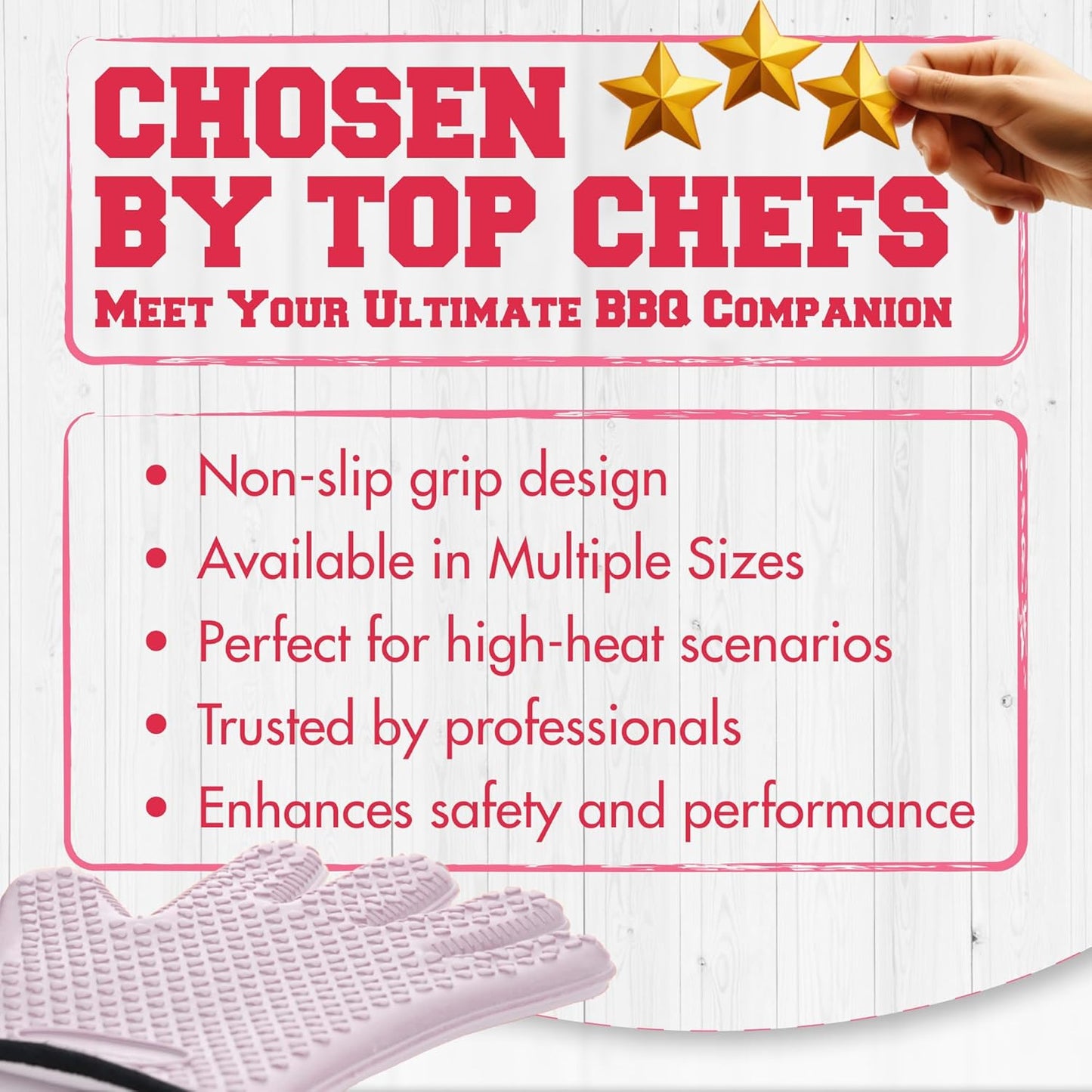 KITCHEN PERFECTION S Silicone Smoker Oven Gloves for Women -Extreme Heat Resistant BBQ Gloves -Handle Hot Food Right on Your Grill Fryer |Waterproof Oven Mitts Cooking Gloves |Superior Set+3 Bonuses