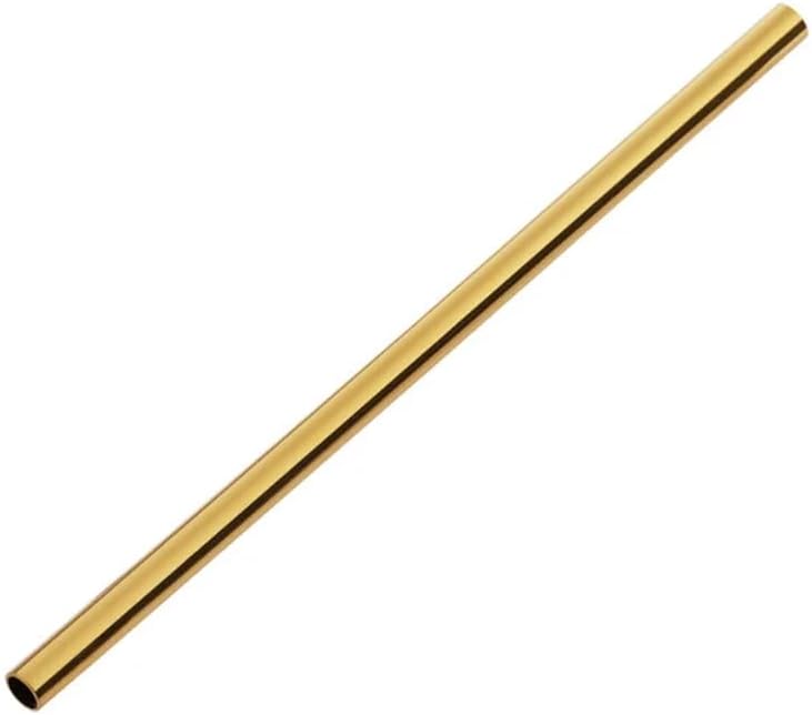 Gold Stainless Steel Short Straws 5 1/2 Inches - 32 pcs - Reusable Metal Drinking Straws - Good for Cocktail, Party, Juices, Ice Coffee