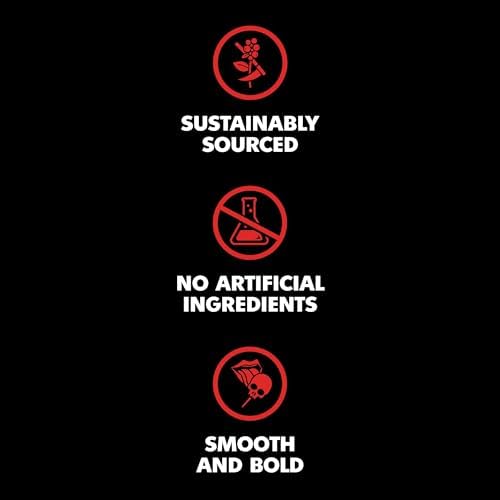 Death Wish Coffee, Ground Light Roast, Organic and Fair Trade, 1 Pound (Pack of 2)