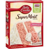 Betty Crocker Super Moist Strawberry Cake Mix 15.25 oz (Pack of 12)