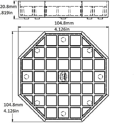 Rattleware 4” Octagonal Black Plastic Drip Tray - Versatile Honeycomb Grid Design, Easy to Clean & Detachable, Enhanced Spill Protection, Durable, Ideal for Coffee Station, Kitchen (12 Pcs)