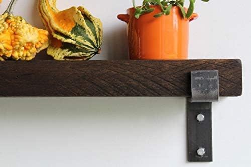 Urban Legacy Accent Shelves | Reclaimed Barn Plank | Set of 2 with Full Brackets (Coffee Bean 36"x 4.5"x 2")