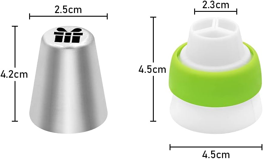 15 Pcs Christmas Decorations Piping Bags and Tips Set 13 Piping Tips Set Icing Tips Icing Piping Nozzles Set Frosting Bags Ties Cupcake Decorating Kit